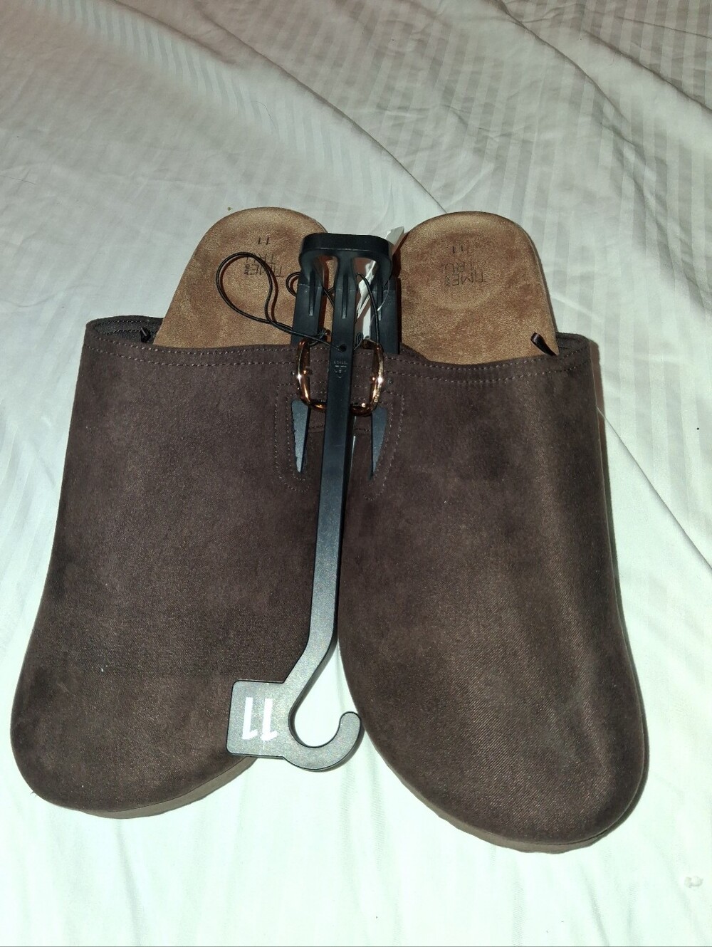 Time And Tru Faux Leather Clogs - Brown - Size 11